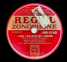 Gene autry wish for sale  YORK