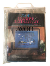 Kit de bordado vintage Avon Creative Needlecraft imagem paisagem do lago 16” x 24” comprar usado  Enviando para Brazil