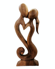 Wooden heart figurine for sale  UK