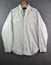 Camisa polo masculina Ralph Lauren grande linho branco bolso duplo botão para cima comprar usado  Enviando para Brazil