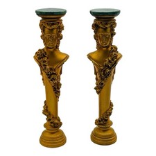 Casa de bonecas miniatura ouro rosa busto suporte pedestais com tampo de mármore verde conjunto de 2 comprar usado Casa de bonecas miniatura ouro rosa busto suporte pedestais com tampo de mármore verde conjunto de 2 comprar usado  Enviando para Brazil