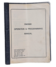 1989 Dyna Mechtronics DM2800 Moinho Vertical Operação, Manual de Programação comprar usado  Enviando para Brazil
