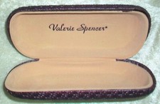 Novo Estojo de Óculos Valerie Spencer Texturizado Roxo Rígido com Pano comprar usado  Enviando para Brazil