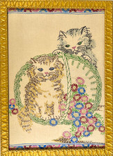 Framed hand embroidered for sale  San Diego