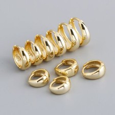 Brinco feminino 6-10mm prata esterlina real s925 oval argola larga clipe huggie comprar usado  Enviando para Brazil