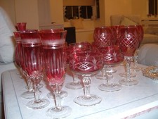 Vintage cranberry cut for sale  PINNER