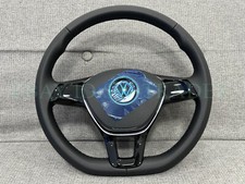 Volante de couro Volkswagen fundo plano GOLF POLO CADDY T5.1 T6 genuíno, usado comprar usado  Enviando para Brazil