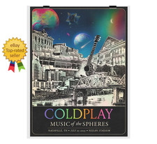 ENVIO AGORA Coldplay Music Of The Spheres 22/07/2025 pôster Nashville /1150, usado comprar usado  Enviando para Brazil