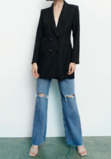 Novo Vestido Blazer ZARA Longo com Peito Duplo Preto Tamanho Médio (3803/295) comprar usado  Enviando para Brazil