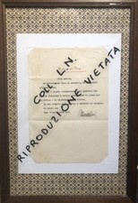 Benito mussolini lettera usato  Montemurlo