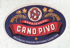 Etiqueta de cerveja - ex-Iugoslávia - "Crno Pivo" - Sarajevsko comprar usado  Enviando para Brazil