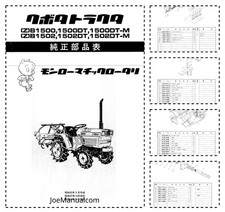 Kubota B1500 B1502 Katalog części ciągników PDF na sprzedaż  PL