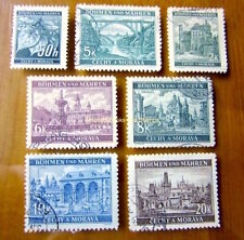 Ebs Bohemia & Moravia 1940 Linden e paisagens definitivos-Michel 55-61 Usado comprar usado  Enviando para Brazil