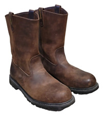 Usado, Sapato CAT Caterpillar P89516 Masculino 12 Revólveres Biqueira de Aço Trabalho Couro Marrom Botas comprar usado  Enviando para Brazil