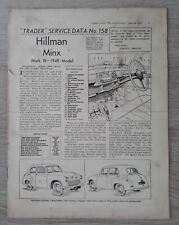 Hillman minx iii for sale  BOURNE