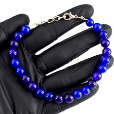 87,00 cts ônix azul incrível mais bonito pulseira de miçangas grau superior RK 36 E707 comprar usado  Enviando para Brazil