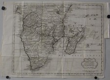 Usado, MAPA GRAVADO EM COBRE ANTIGO INCOMUM INCOMUM TIRION MADAGASCAR 1765 ÁFRICA DO SUL comprar usado  Enviando para Brazil