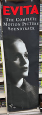 MADONNA EVITA TRILHA SONORA LOJA DE MÚSICA PROMO TELA GROSSA BANNER DISPLAY 24"x74" comprar usado  Enviando para Brazil