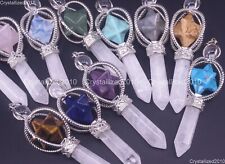 Colar pingente de chakra de reiki pontiagudo cristal de cura Merkaba pedras preciosas naturais comprar usado  Enviando para Brazil