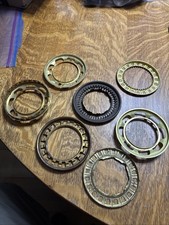 7 suportes de peças de lâmpada de óleo de querosene anel de latão vintage para globo de vidro de 4” comprar usado  Enviando para Brazil