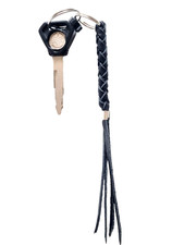 Chaveiro de couro genuíno 7" cordão trançado caminhoneiro motociclista masculino preto comprar usado  Enviando para Brazil