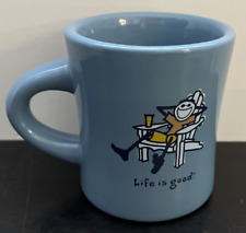 Usado, Caneca Life Is Good azul xícara de café jantar grosso Jake Adirondack cadeira relax pai comprar usado  Enviando para Brazil