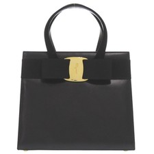 AUTÊNTICA Bolsa de Mão Salvatore Ferragamo BA214178 Fita Vara Couro Preto comprar usado  Enviando para Brazil