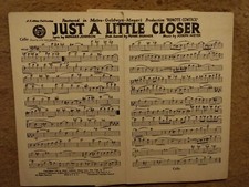 Partituras de orquesta vintage control remoto de MGM "Just a Little Closer" segunda mano  Embacar hacia Mexico