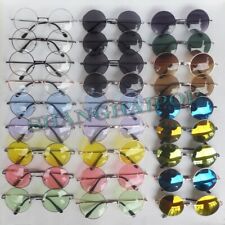Óculos de sol redondo hippie óculos espelho/lente transparente elegante hippie Ozzy Lennon anos 70 comprar usado  Enviando para Brazil