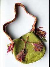 Usado, Wayuu Mochila feita à mão verde tiracolo Boho Bucket Bag borlas alça multicolorida comprar usado  Enviando para Brazil