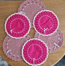 Six vintage crocheted for sale  BOURNEMOUTH