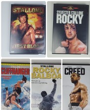 Sylvester Stallone DVD Lot Rocky First Blood Creed Cliffhanger Blockbuster Cases comprar usado Sylvester Stallone DVD Lot Rocky First Blood Creed Cliffhanger Blockbuster Cases comprar usado  Enviando para Brazil