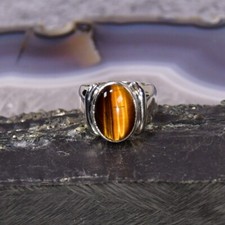 Tigerauge ring 925er gebraucht kaufen  Berlin