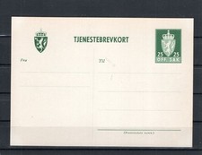 Norway tjenestebrevkort for sale  Claremont
