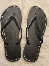 Enfeite de strass preto Havaianas tamanho 39/40 comprar usado  Enviando para Brazil