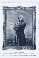 DEWARS WHISKY James Boswell; Famous Scots #9 - Anúncio antigo 1913 comprar usado  Enviando para Brazil