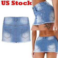 Mini-saia jeans feminina casual Y2k cintura baixa lápis saia jeans curta clubwear comprar usado  Enviando para Brazil