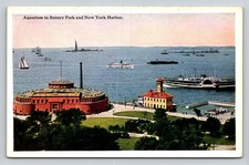 Cartão postal Aquário em Battery Park Porto de Nova York comprar usado Cartão postal Aquário em Battery Park Porto de Nova York comprar usado  Enviando para Brazil