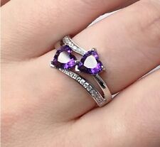 Silver ring double for sale  LONDON
