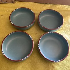 Usado, lote de 4 tigelas de sopa de cereais de substituição de grés azul celeste Mesa DANSK Japão 5 7/8 comprar usado  Enviando para Brazil