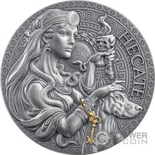 Usado, Moeda de prata 2 Oz HECATE Great Greek Mythology 2000 francos Camarões 2025 comprar usado  Enviando para Brazil
