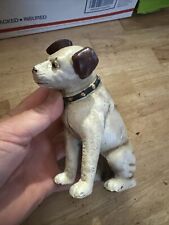 Cofrinho Nipper Dog ferro fundido pátina moeda dinheiro colecionador K9 filhote PRESENTE comprar usado  Enviando para Brazil