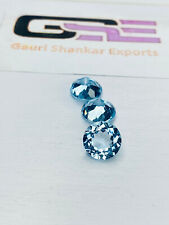 Usado, Pedra preciosa solta facetada de topázio azul corte redondo 3x3 mm a 14x14 mm calibrada DG comprar usado  Enviando para Brazil