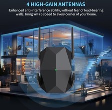 2024 Novo Extensor de Alcance AX3000 Wifi 6, Amplificador de Sinal Wifi com Giga comprar usado  Enviando para Brazil