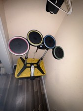 Conjunto de bateria sem fio Harmonix Rock Band com pedal para Xbox 360 XBDMS2 [Testado] comprar usado  Enviando para Brazil