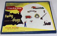 Vintage 1950 Trem Móvel para Quarto Infantil Swing Dings Modern Toy Co Chicago IL comprar usado  Enviando para Brazil