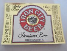 Lote por atacado de 100 rótulos antigos de cerveja premium IRON CITY - Pittsburgh PA.  comprar usado  Enviando para Brazil