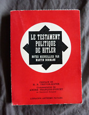 Testament politique hitler d'occasion  Amélie-les-Bains-Palalda