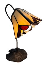 Antigo estilo Art Nouveau L & L WMC abajur de mesa vitral escória lírio tulipa comprar usado  Enviando para Brazil