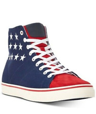 Polo Ralph Lauren Masculino saiomão Iv Bandeira Americana Hi Top Tênis Novo 10.5, usado comprar usado  Enviando para Brazil